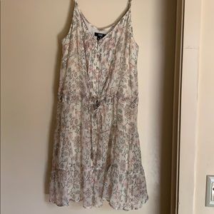 PAIGE flowery flowy cream button-up dress